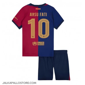 Barcelona Ansu Fati #10 Kotipaita Lapsille 2024-25 Lyhythihainen (+ shortsit)